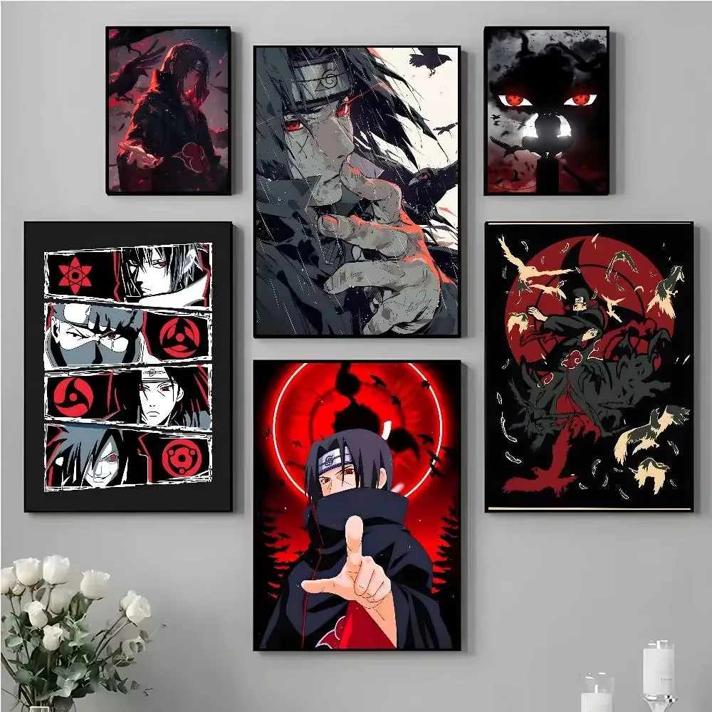 

Крутое аниме I-Itachi U-Uchiha аниме постер-художественная бумага кофейня бар комната Настенный декор безрамный