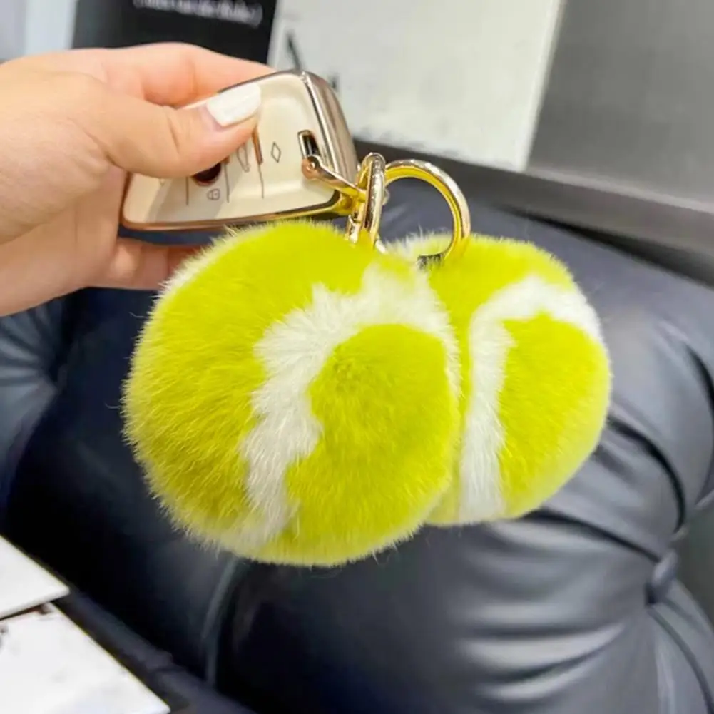 Niedliche Plüsch ball dekoration Fuzzy Plüsch Tennisball Schlüssel bund Ornament für Stress abbau Rucksack Dekoration rundes Quetsch spielzeug