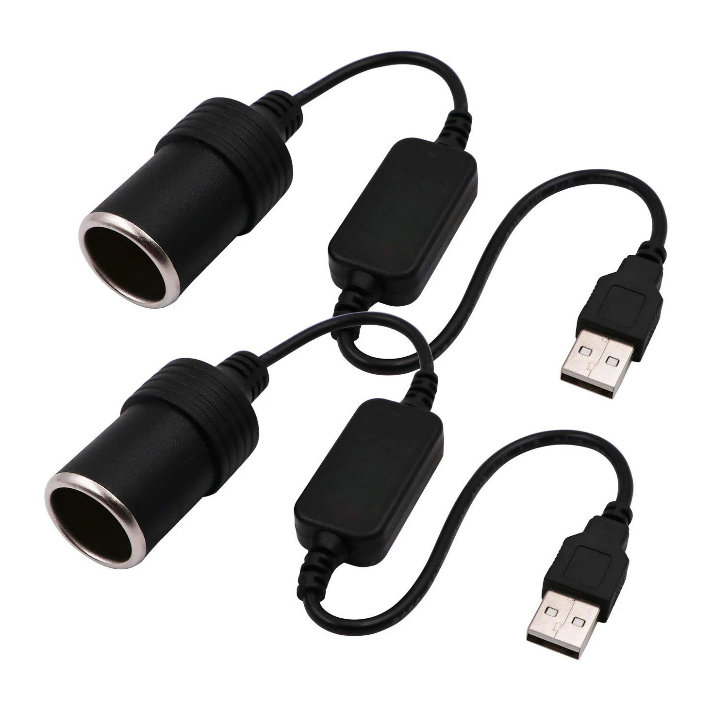

USB Car Cigarette Lighter Socket A Male to 12V Car Cigarette Lighter Socket Female Converter Cable Auto Interior Accessories