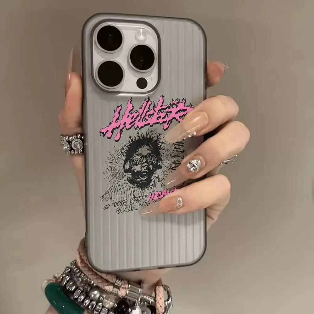 Fashion Graffiti H-H-HellstarS- Soft Corrugated Transparent Phone Case For iPhone 17 15 16 11 12 13 14 Pro Max Plus Pro view 5