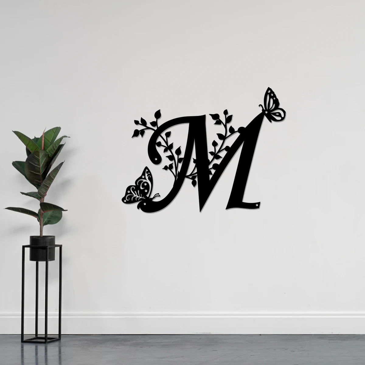 1PC Personalized Classic Initial Letter Wall Art, Initial Wall Name DIY Decor Metal Sign, Wall Decoration Retro Metal Hanging