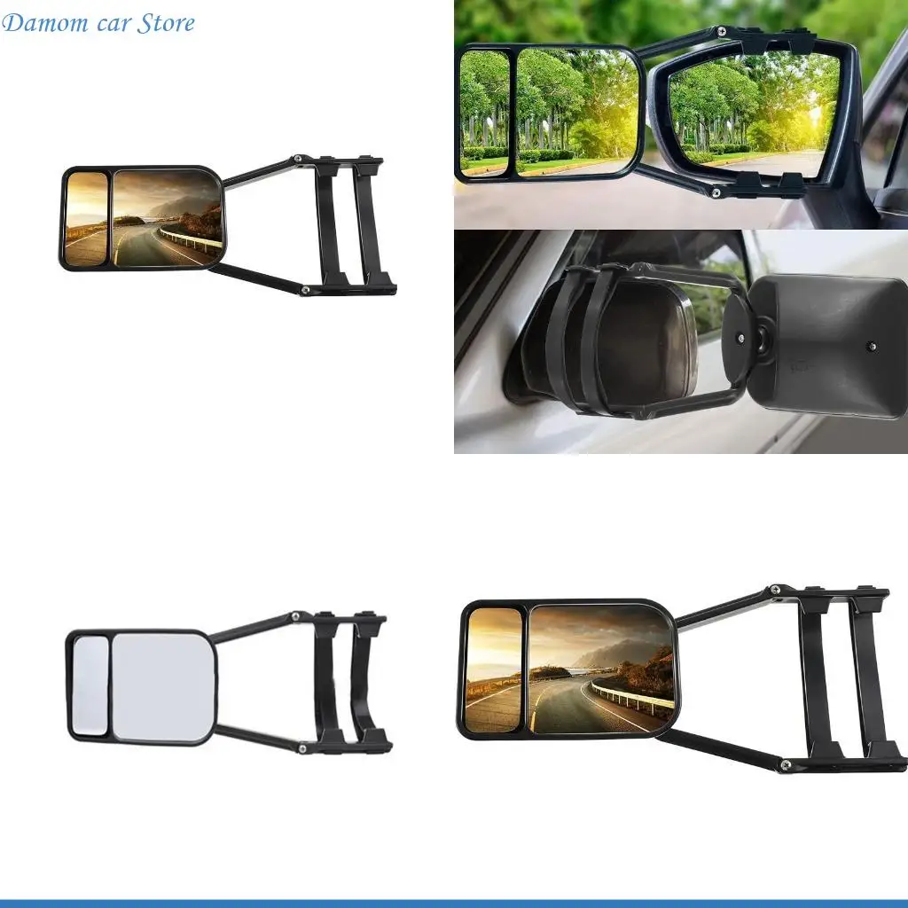 

A2UC Black Car Towing Mirror Clip on Side Extension Towing Mirror for Car Truck RV