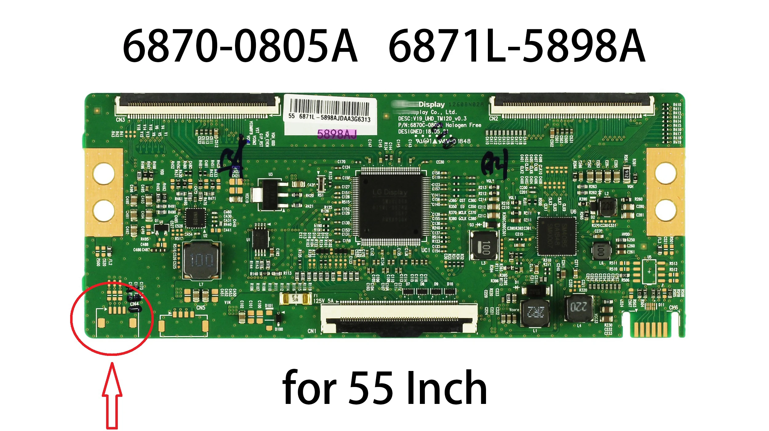 Логическая плата 6870C-0805A 6871L-5898A 6871L-5898AJ для 55Q20300 55MV379R/F7 FW55R70F 55PFL5602/F7 T-con плата без белой розетки