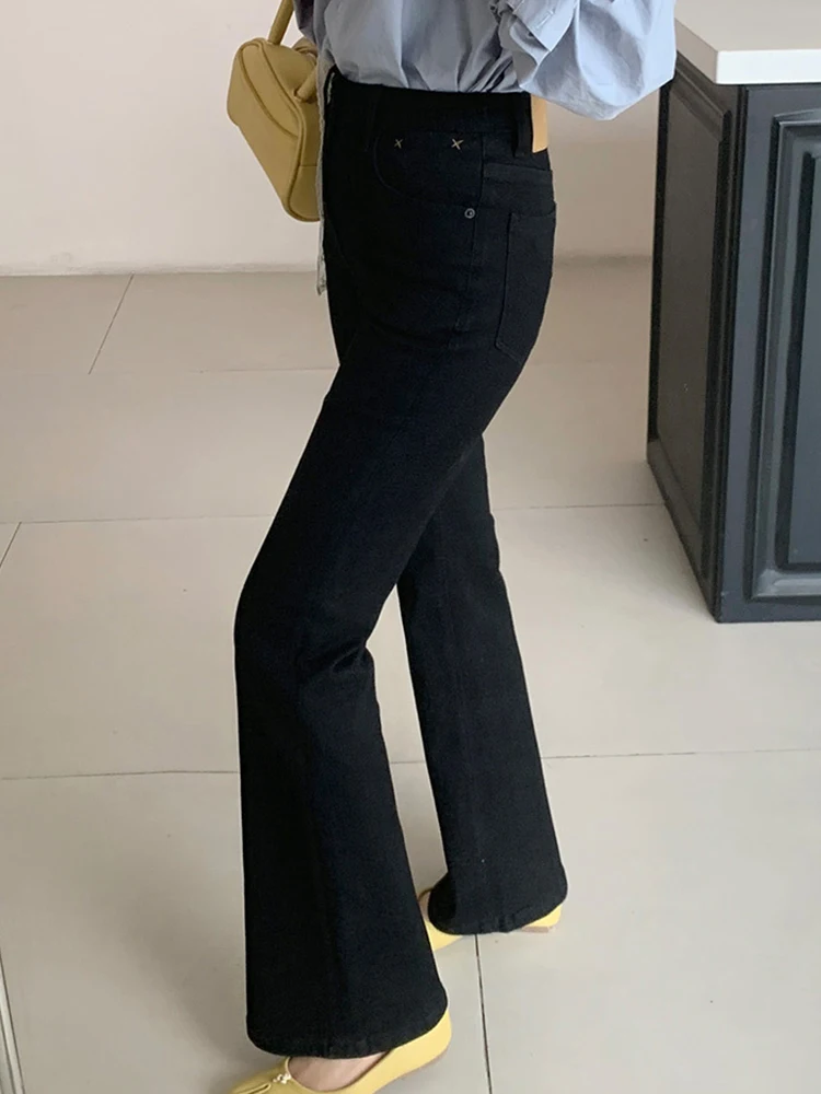 

Women‘s Clothing Fashion Denim High Waist Long Pants for Woman Korean Elegant Jeans Female Flare Trousers Mujer Dailywear Lady