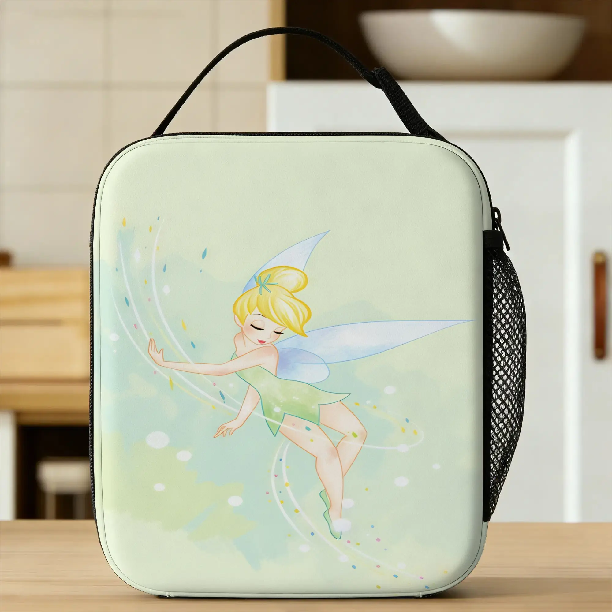 Tinker Anime Bells Lunch Bag  Portable Lunch Box Girls School Print Cooler Bag Casual Oxford Thermal Lunch Bags