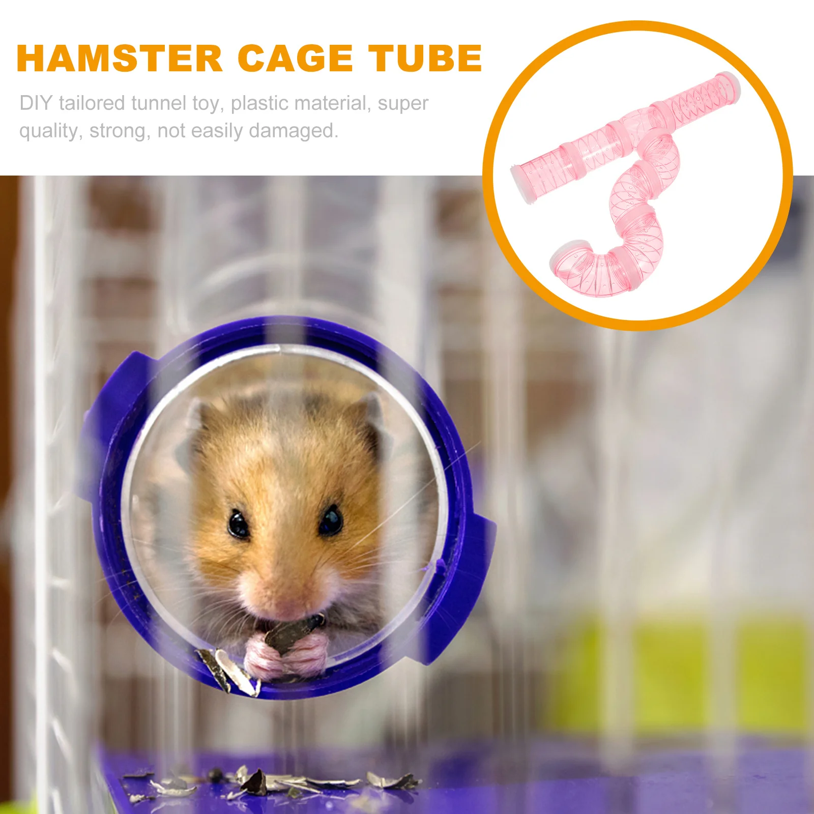 

1Set Plastic Hamster Cage Tube Maze Module DIY Labyrinth Durable Strong Expand Pet Habitat External Tunnel Connection System