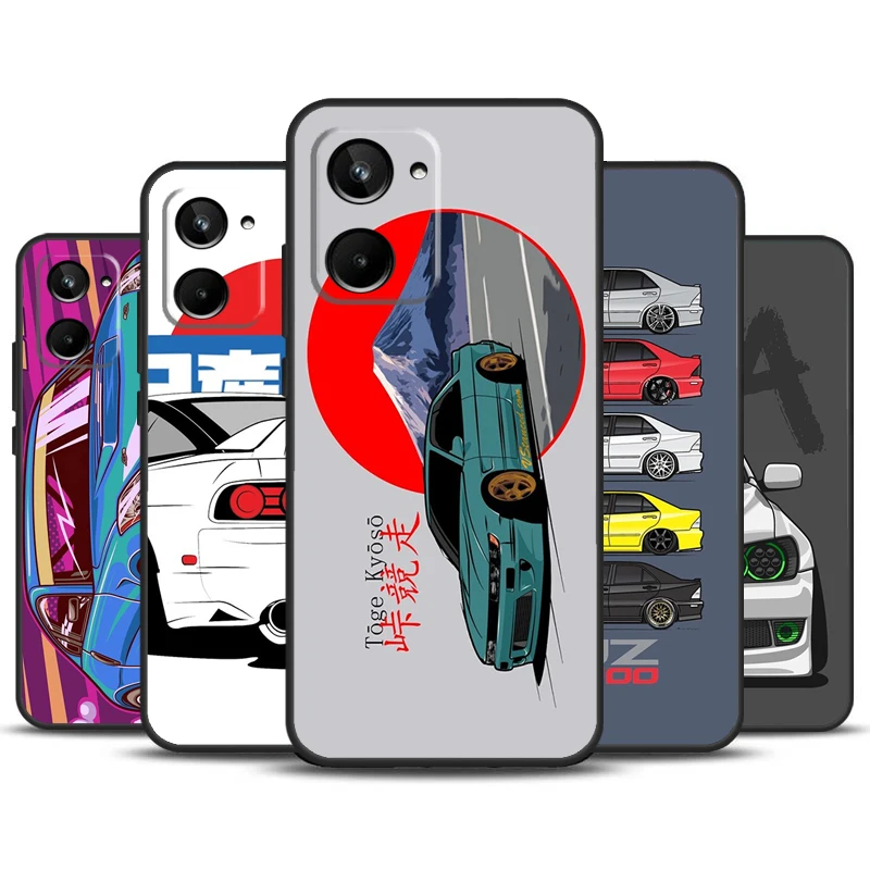 JDM Legend Drift Car For Realme 11 12 Pro Plus 9 10 GT5 GT3 GT Neo5 C35 C31 C30 C33 C51 C53 C55 C21Y C25s Case