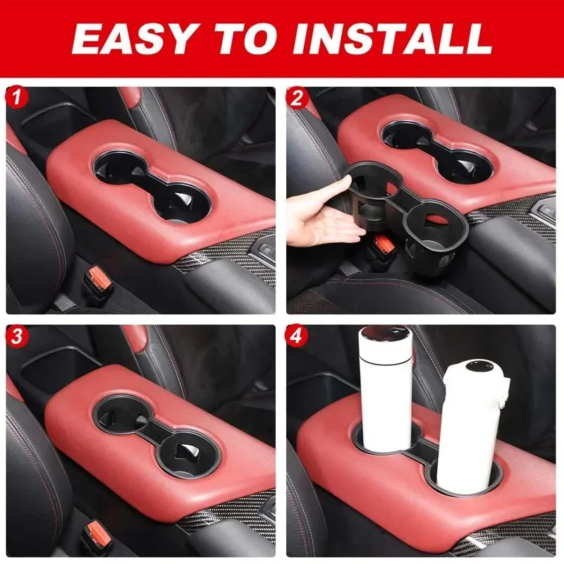 

For Toyota GR Supra A90 2019-2025 Water Cup Holder Car Interior Accessories Central Control Drinks Holder Organizer Storage Box