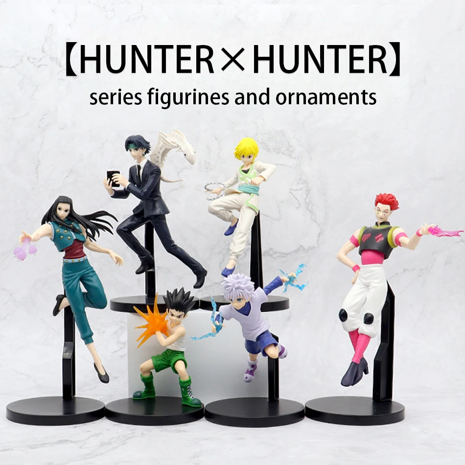 15-23cm Hunter x Hunter Chrollo Lucilfer Anime Figure Hisoka Action Figure Killua Zoldyck Kurapika Figurine Collectible Model