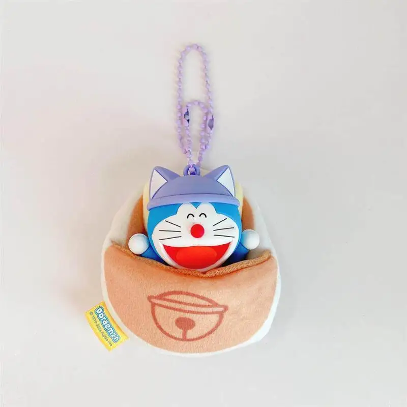 Anime Doraemon Three Dimensional Plush Sleeping Bag Toy Bag Keychain Decoration Pendant Couple Backpack Pendant Birthday Gift