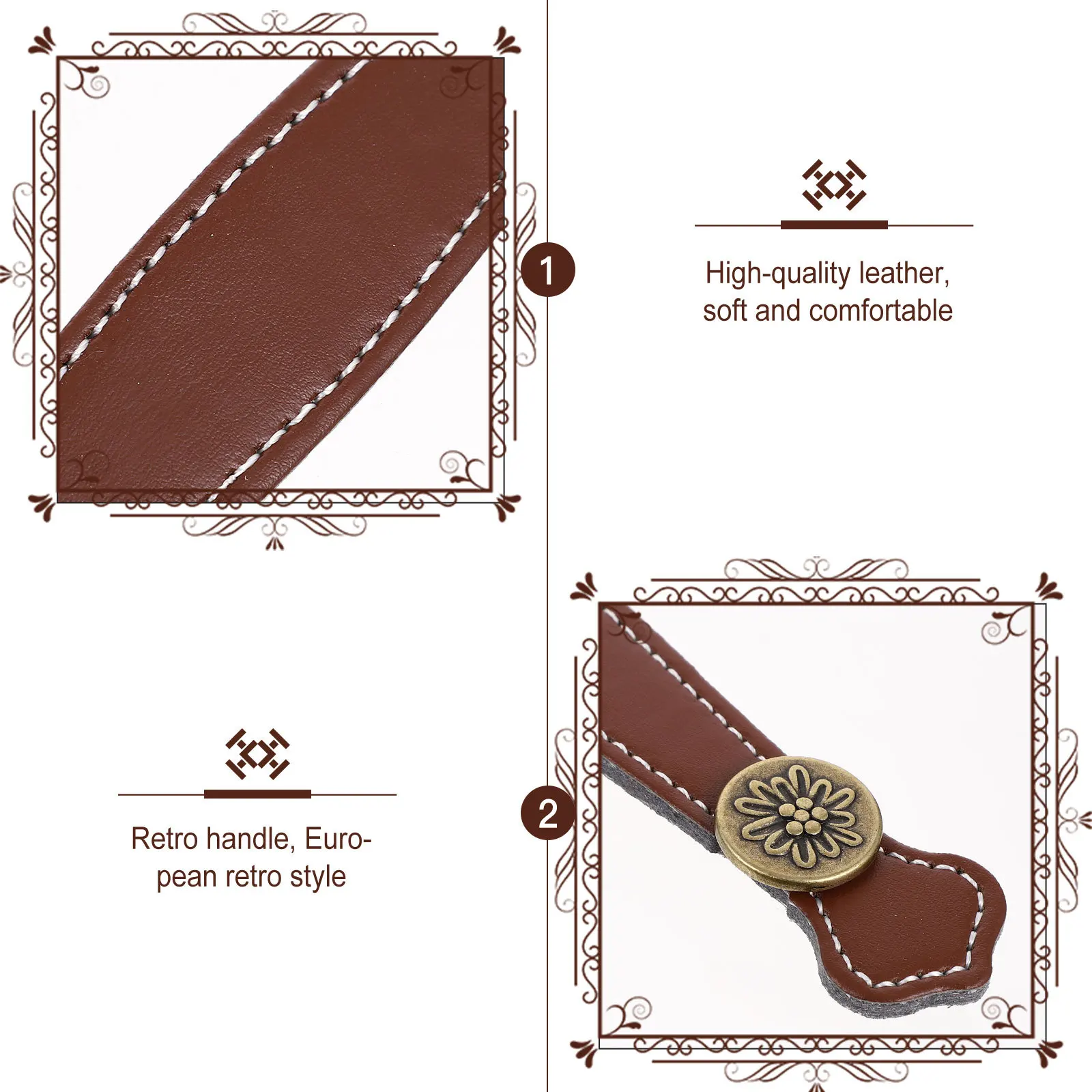 

3Pcs Luggage Handle Vintage Zinc Alloy Drawer Pulls for Cabinets Wardrobe Suitcase Furniture Decorative Knobs