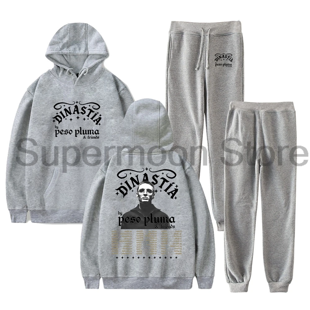 Conjunto de Moletom Peso Pluma Dinastía Tour 2026, Hoodie e Calças Jogger, Conjunto de Duas Peças para Mulheres e Homens