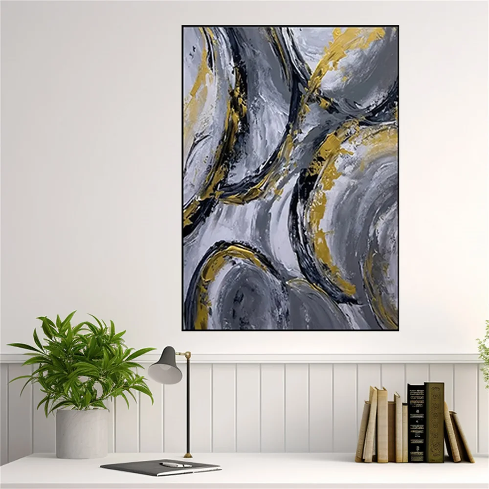 

100% Hand-Painted Modern Propose Marriage Oil Painting Couple Elephant Poster Love Art Artwork Canvas Wall Decor Drawing Wedding