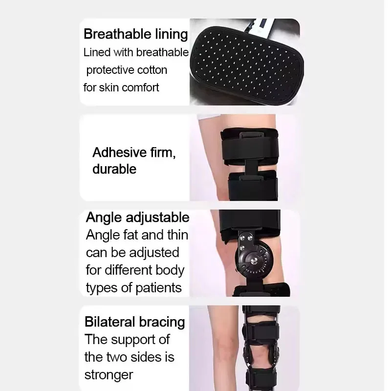 1PC Children's Hinged Knee Leg Brace-Fracture Ligament Strain Orthosis-For Knee Bone Fracture Meniscus Rehabilitation Protection