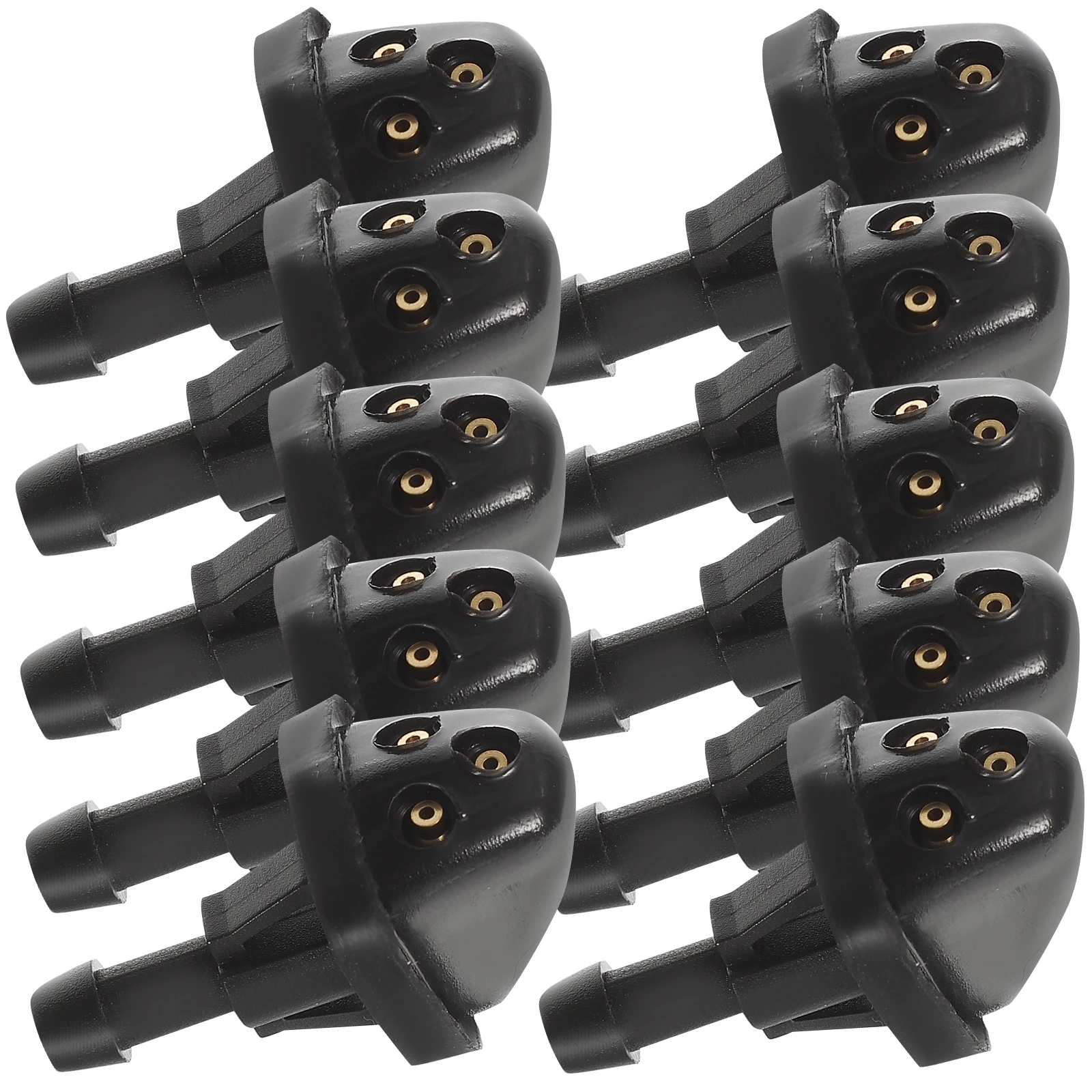 

10 Pcs Black 3 Hole Car Windshield Washer Nozzles For Front Wiper Sprayer Auto Accessories ABS Material Durable Use