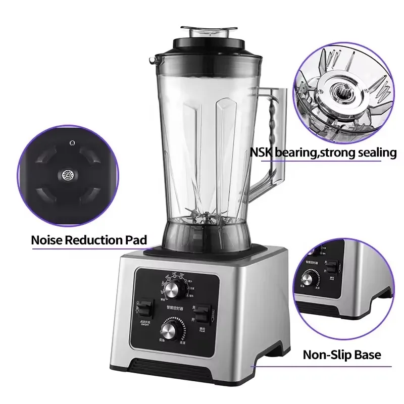 Heavy Duty Commercial Blender, 110V 5.5L Large Capacity, Multifunctional Juicer & Mixer for Fruit and Beverage Making
