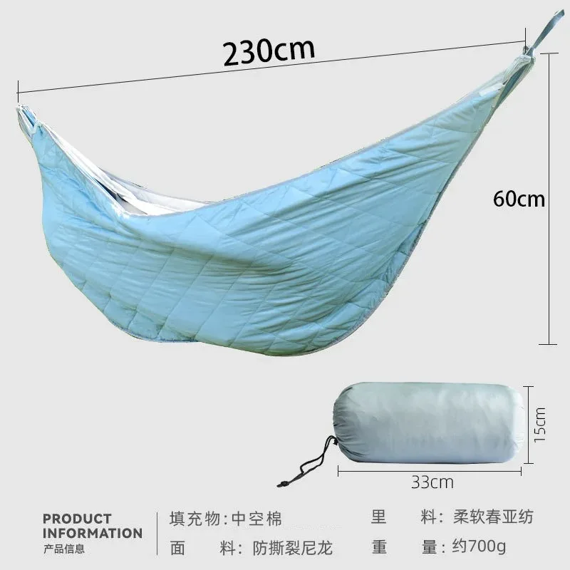 

Ultra-Light Hammock Warm Cover Winter Outdoor Camping Windproof Warmth Down Cotton Cloak Hammock Outer Cover