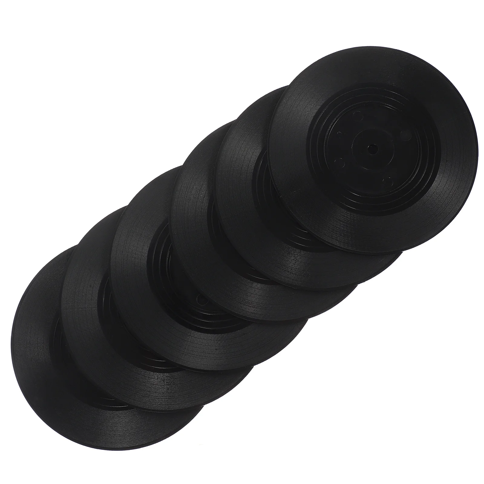 

6Pcs Anti-Skid Vinyl Record Cup Pads Protective Coasters for Hot Cold Drinks Home Office Bar Hotel Antiskid Cup Pads
