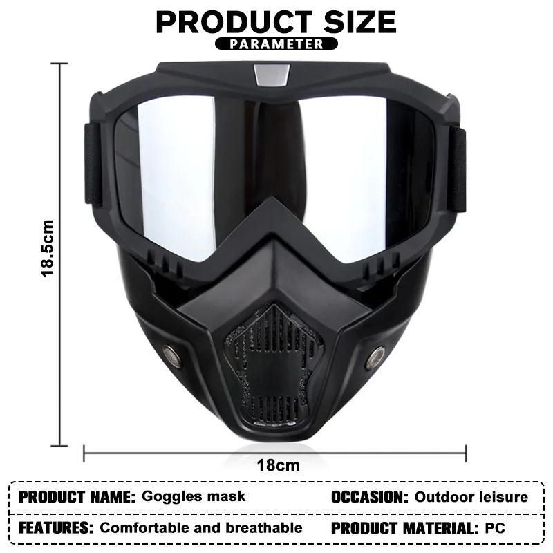 Motorcycle Glasses Mask Cycling Windproof Sunglasses Glasses Mask Off-road Goggles Helmet Windproof Tactical  Handsome