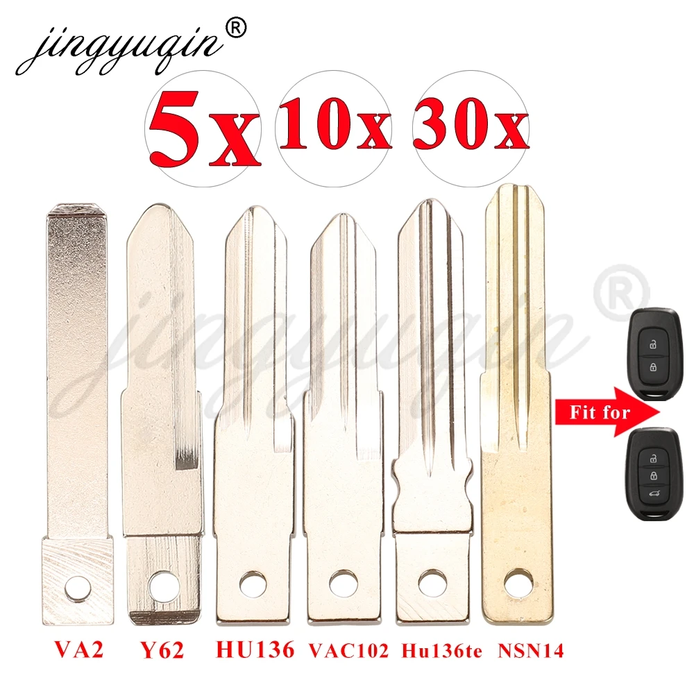 5/10/30pcs VA2 VAC102 Hu136te Hu136 Y62 NSN14 Remote Uncut Key Blade For Renault Sandero Dacia Logan Lodgy Dokker Duster Trafic