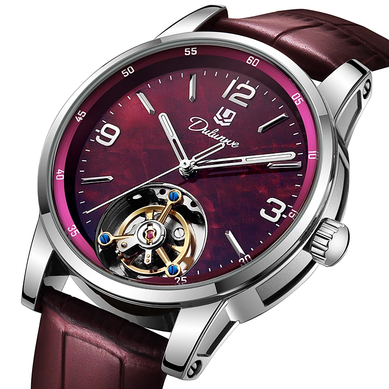 NEW Tourbillon Watch Men Fashion Sport Automatic Mechanical Clock Waterproof Wristwatch Top Brand Luxury Business Watch Reloj