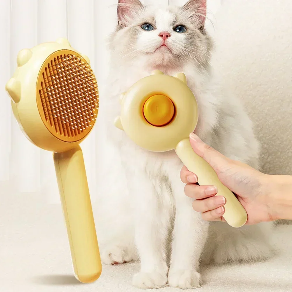 Hair Remover Brush Cat Combs Magic Massage Comb Pet Grooming Needle Brush Non-slip Beauty Brush Cat Dog Cleaning Care Combs