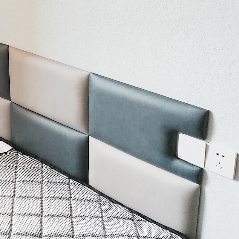Bedroom Protective Wall Circumference Self-adhesive Headboard Card Seat Anti-collision Soft Bag King Bed Headboard
