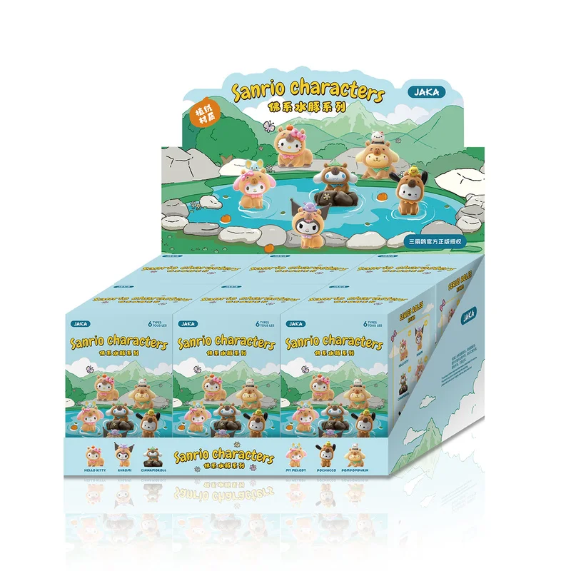 Nieuwe authentieke Sanrio Dolphin Series Blind Box Meleti Kuromi Model Ornament Schattige pop speelgoed Kerstverrassingscadeau