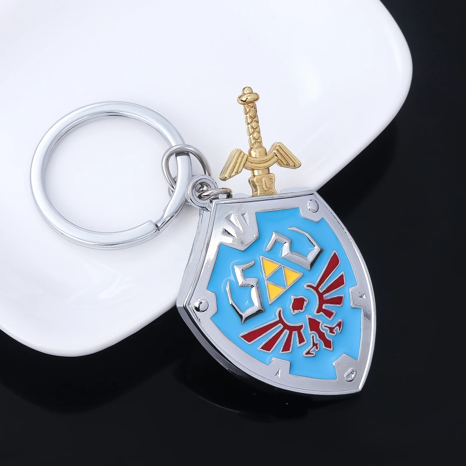 Hylian Árnyékolás mestek Kard keychain Fuvalom bel Lá Kulturálatlan sheikah Feltűnően néz triforce Ábrászoló Medál kulcs Futószalag számára férfiak ékszer accessor