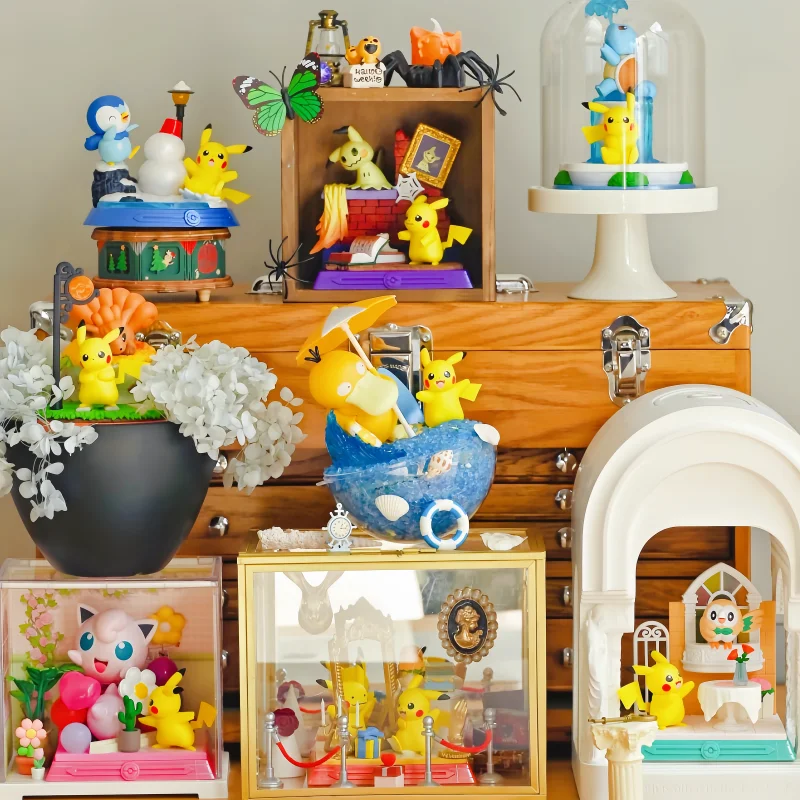 جديد الأصلي Funism بوكيمون بيكاتشو وأصدقائه سلسلة صندوق أعمى Kawaii بولي كلوريد الفينيل سطح المكتب الحلي تحصيل تمثال لعبة مجسمة #4