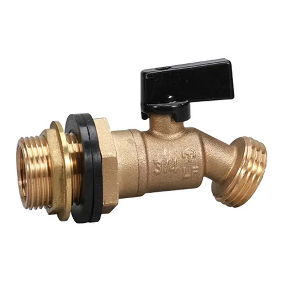 

Brass Water Container Rain Faucets -Free Compliant Spigot 1/2" Inlet To 3/4" Home Gardening Brass Faucet With Quarter Turn