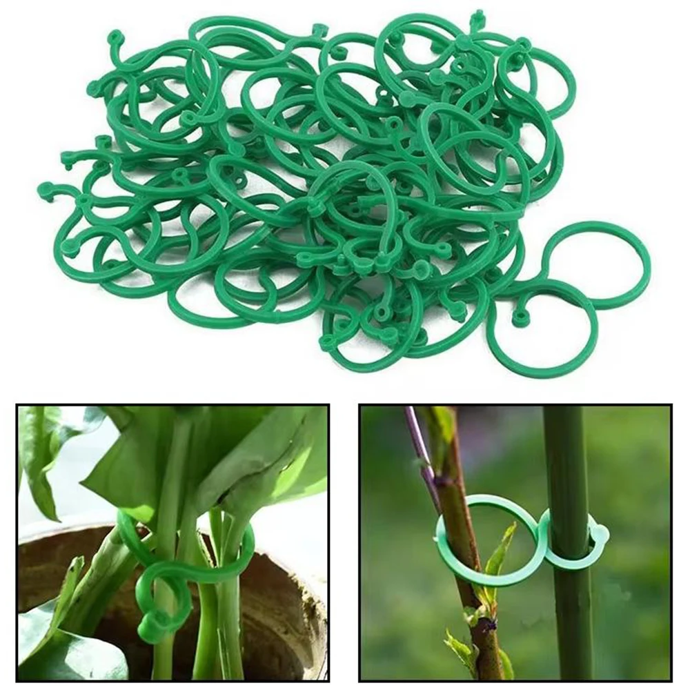 50PCS Horticulture 8 Figure-Eight Buckle Plastic Plant Binding Fixed Cable Tie Multi-Functional Fixed Clamp Hoist Ring