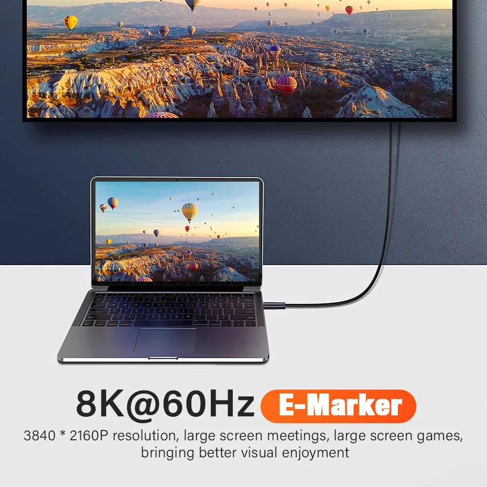USB4 Cable 40Gbps 240W 8K For Thunderbolt 4 Type C Fast Charging Thunderbolt3 USB 4.0 USB C to C Data Transfer Cable For laptop