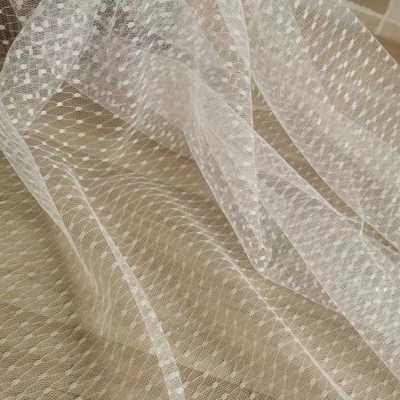 50X150 سنتيمتر أسود أبيض الدانتيل شبكة نقطة الجاكار النسيج تول النسيج لفستان و ناموسية خليط التطريز Diy بها بنفسك المواد