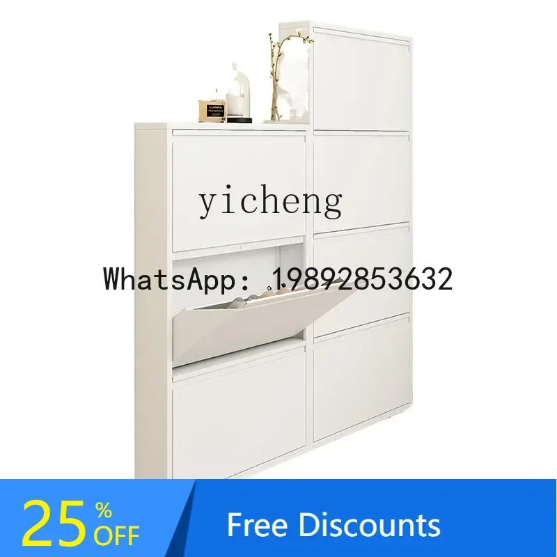 

10cm household door large capacity simple metal extremely narrow home tipping bucket cabinet