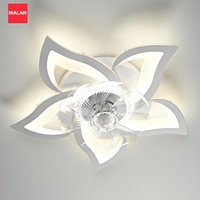 Nordic Ceiling Fan LED Flower Shape Ceiling Lamp Fan With Remote Control Silent Bedroom Electric Ventilator Modern Home Decor