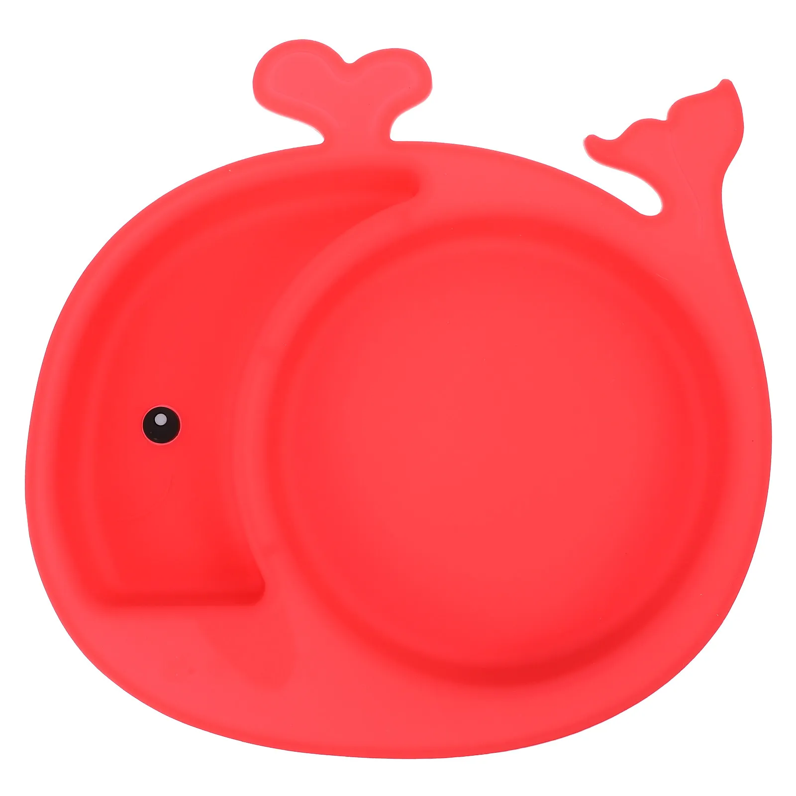 

Silicone Baby Dinner Plate with Suction Cup Base Divided Compartments Waterproof Odorless Lightweight Portable for Children