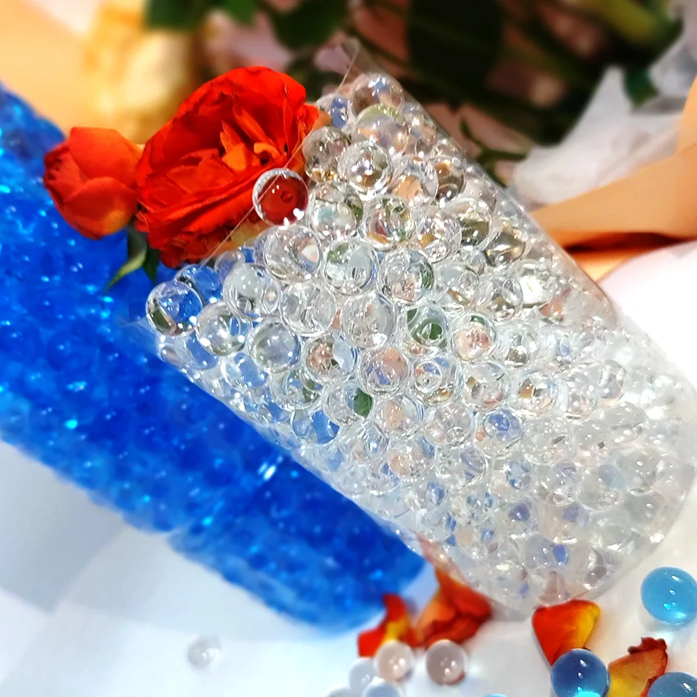 Perlas de Gel transparentes para decoración de bodas, perlas de hidrogel para cultivo de hogar y jardín, cuentas de agua de tierra de cristal, de Orbiz Muds, compre 1 y Obtenga 1 gratis