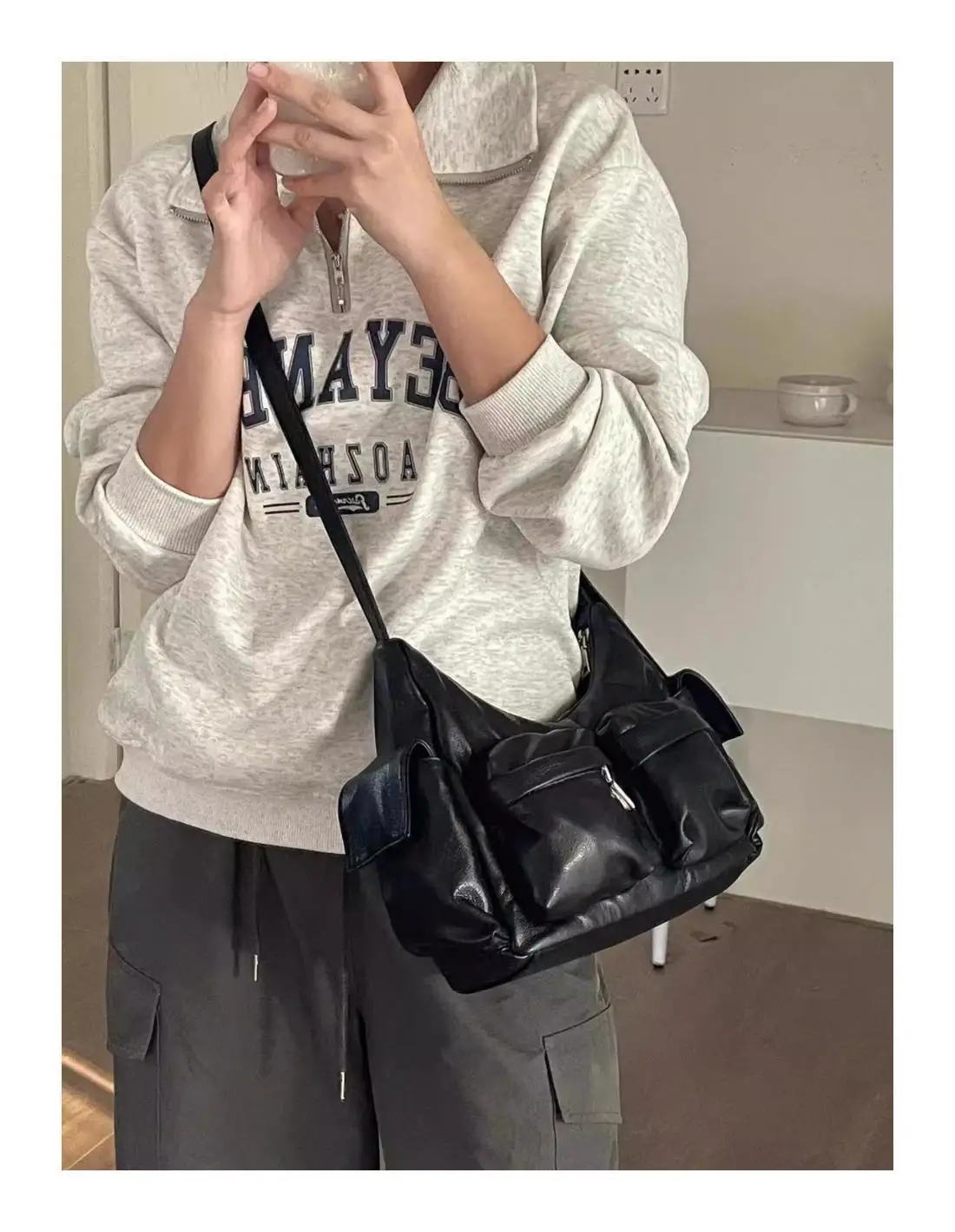 Women Bag Luxury Y2K All-match Casual Safari Style High-Capacity Shoulder Bag Pures and Bags Crossbody Girls Bags