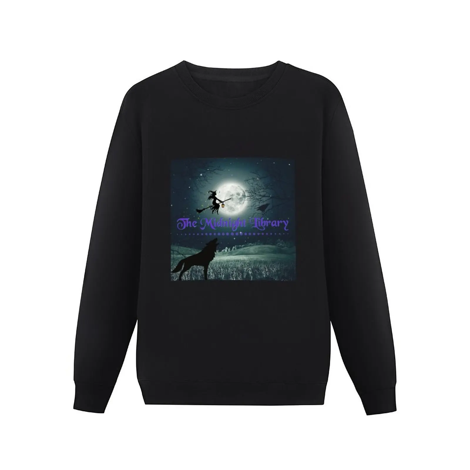 Midnight Library Spooky Nighttime Logo! Pullover Hoodie men's clothes men sweatshirt