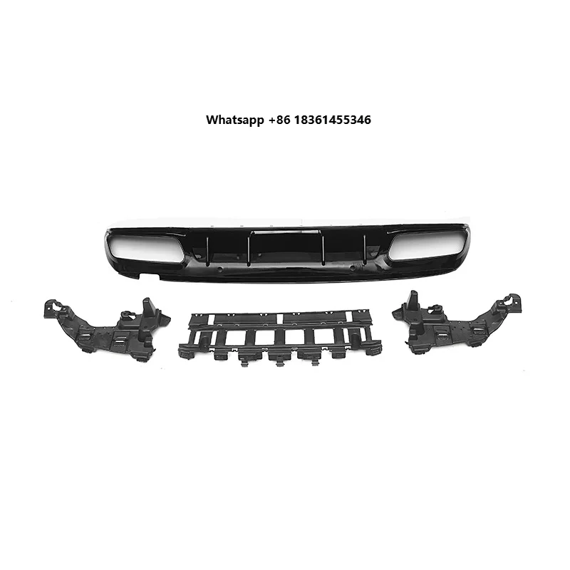 

For C Class W205 2019-2021 Rear Bumper Diffuser C63 Style ABS Rear Bumper Diffuser Fit