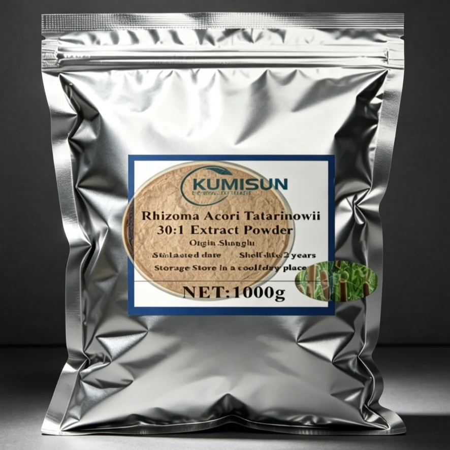 

Global Wholesale Production Raw Material Factories For 30:1 Rhizoma Acori Tatarinowii ExtractPowder With Aluminum Foil Bag