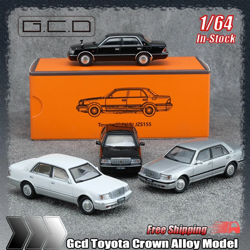 

Gcd 1:64 Toyota Crown Black Right Tie Black And White Silver Left Tie Simulation Alloy Microdie-Cast Car Model Custom Toys Gifts
