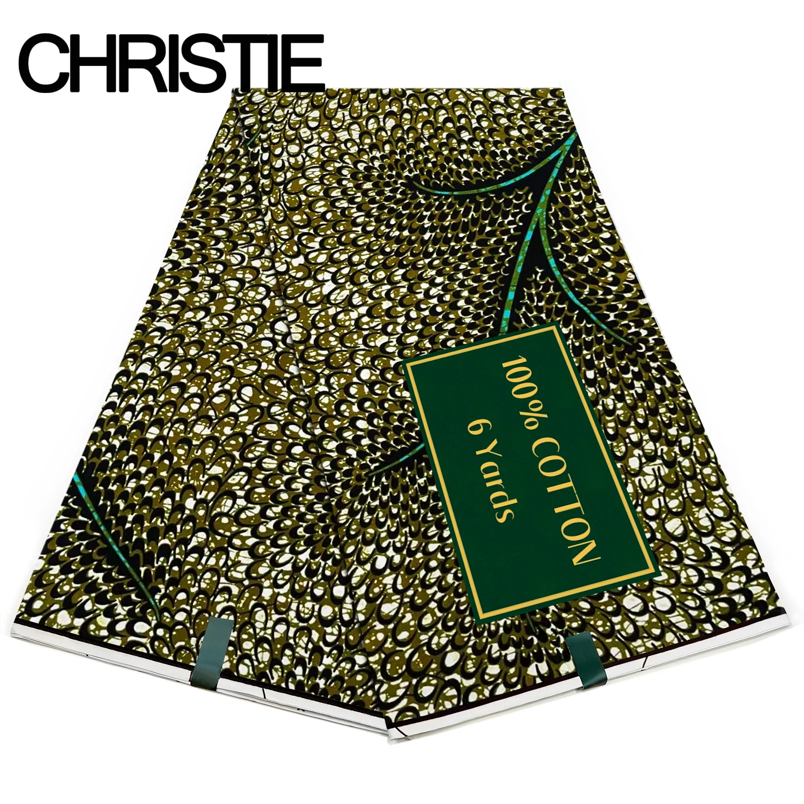 

Африканская восковая ткань, 6-ярдовая хлопковая пряжа с принтом, высокое качество для женской одежды, шитье свадебных платьев, украшение, подарочная ткань