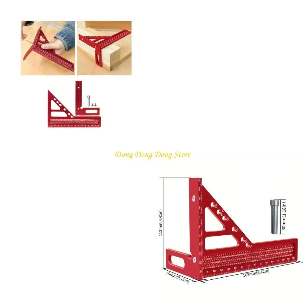 

Трехмерный многоугольный измеренный квадратный квадрат Треугольник Инструмент измерения