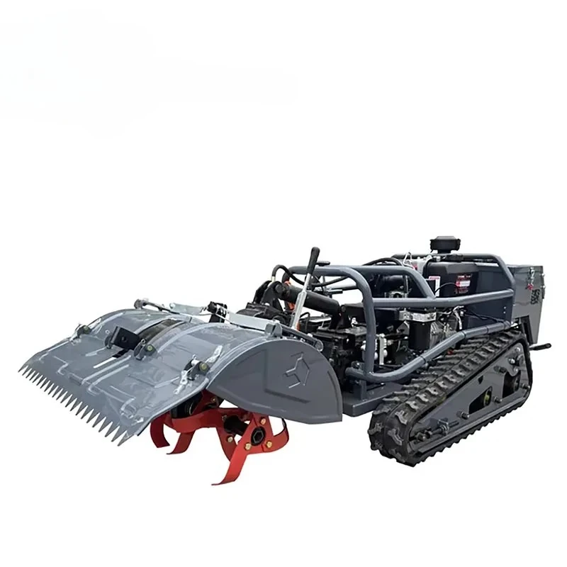 customized tracked diesel rotary tiller, weeding soil loosening tillage machine, trenching and backfilling machine