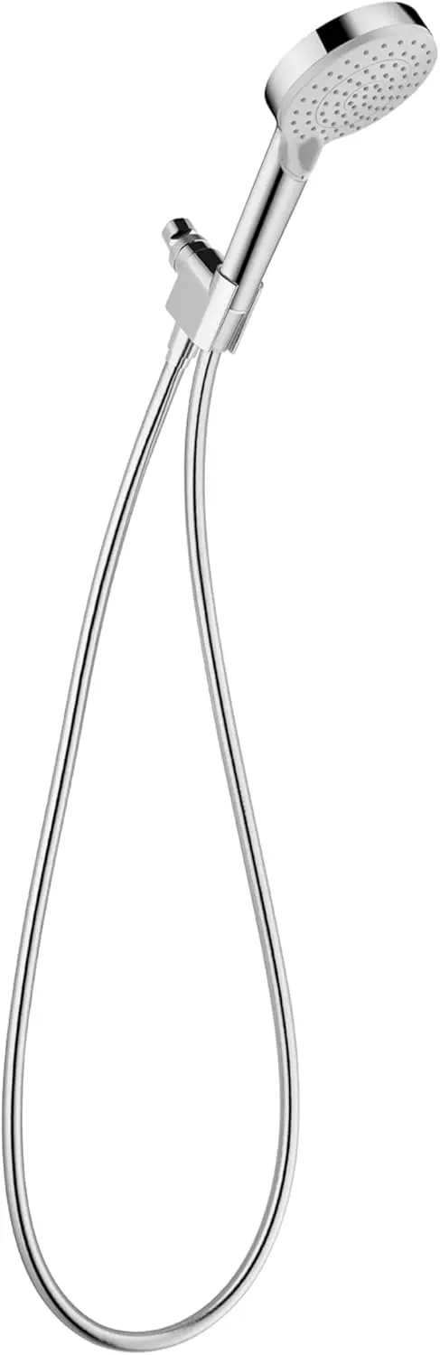 

4-Inch Handheld Shower Head Set with 3 Spray Settings, High Pressure Rain Shower Head with Hose, Chrome, 1.75 GPM