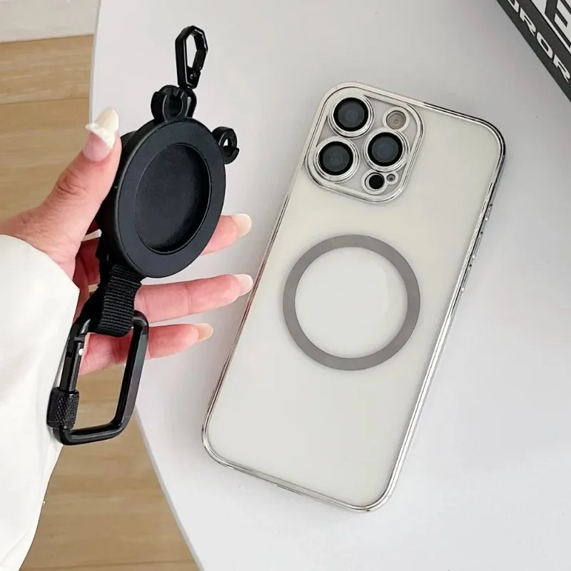 

Anti-Lost Magnetic Phone Lanyard Holder Detachable Carabiner Clip For iPhone 17 Android Universal Phone Outdoor Travel Daily Use