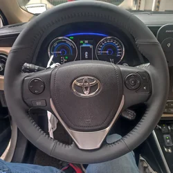 Custom Car Steering Wheel Cover 100% Fit For Toyota 2013-2018 Corolla 2014-2019 Corolla iM (US) 2017-2018 Auris Car Accessories