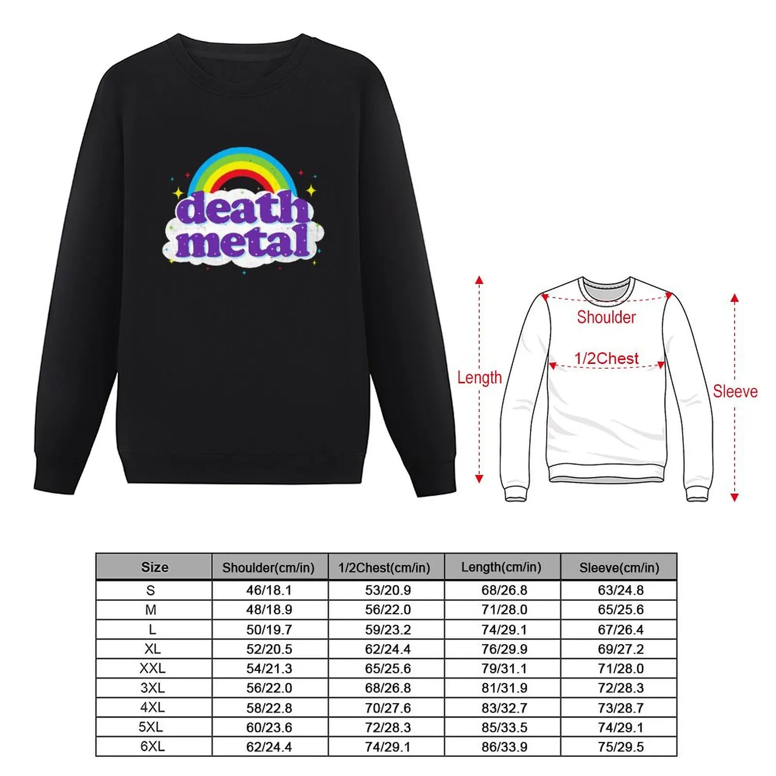 Death Metal Rainbow Sweatshirt mens clothes autumn new products hooded shirt winter man sweatshirt